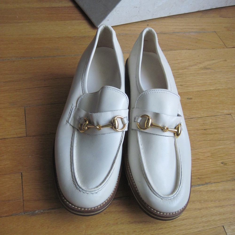 Auth Women's Gucci Horsebit Leather Golf Shoes